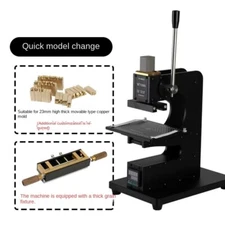 Hot Stamping Machine Heat Press Leather Wood Custom Logo Embossing Small