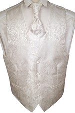 Hochzeitsweste, Plastron, Einstecktuch, Krawatte, Tailliert Nr. 36.2 Gr. 44 -114
