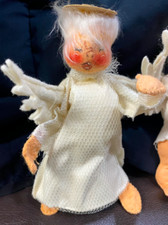 Vintage 1961 Annalee 7 PRAYING ANGEL MISSING Holly Wreath Halo Made In USA
