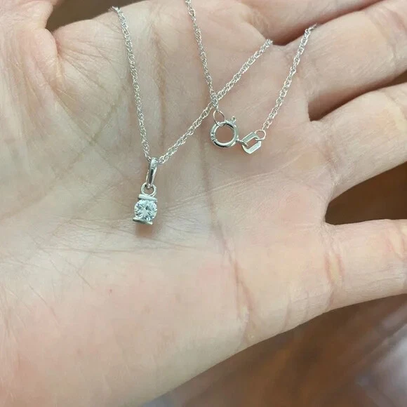 White gold cz pendant sale