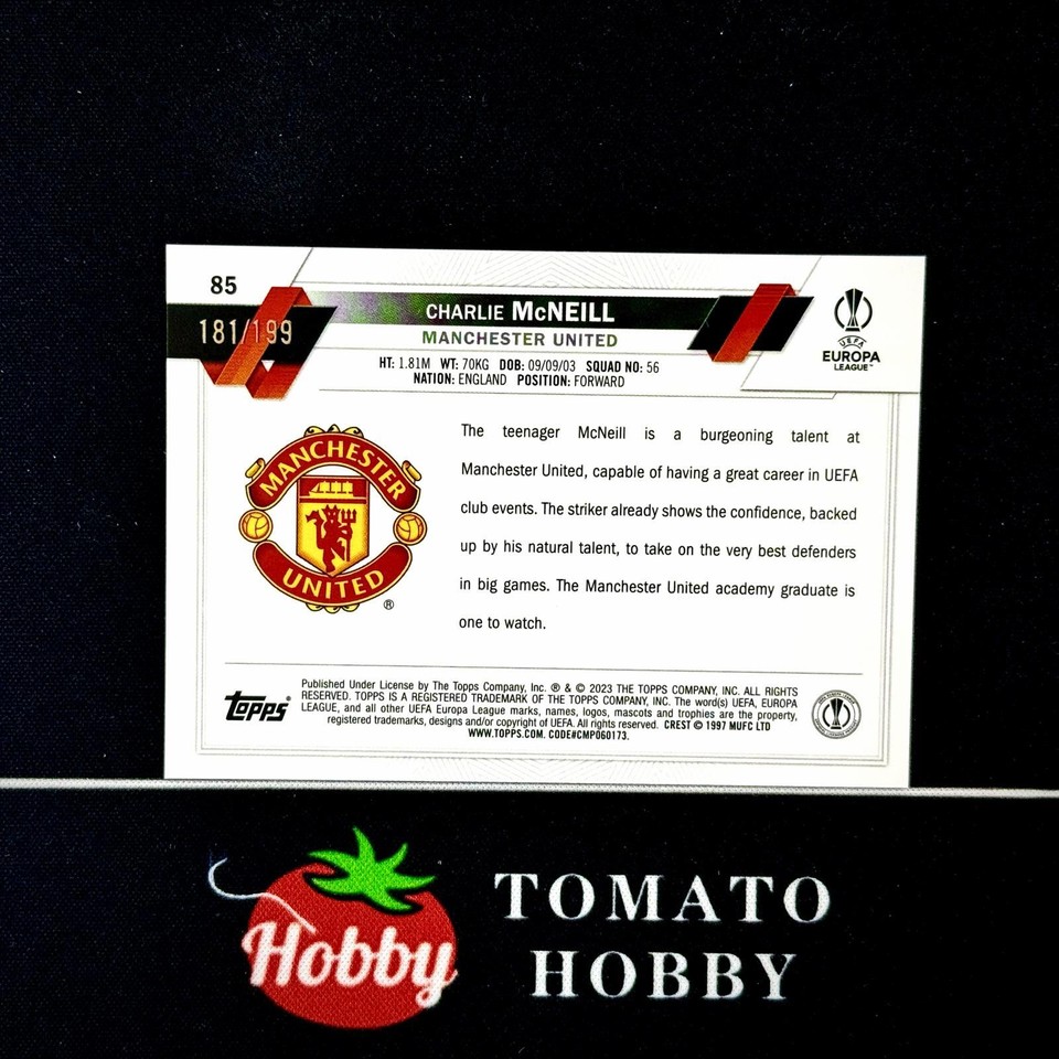 TOPPS CHROME UEFA 2022-23 CHARLIE MCNEILL RC /199 AQUA WAVE REFRACTOR ...