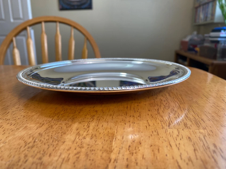 Plato sándwich Gorham #473 de plata de ley de 8" sin mono. Pulido. Hermoso. Foto 3 de 4