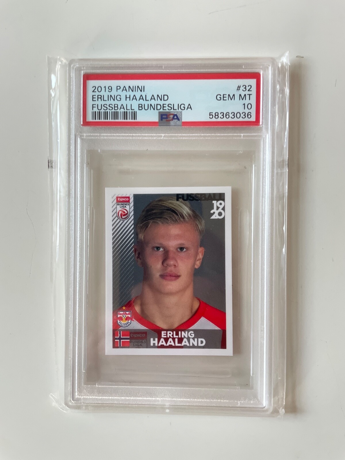 ERLING HAALAND ROOKIE Panini Football Bundesliga 2019 RC #32 PSA 10