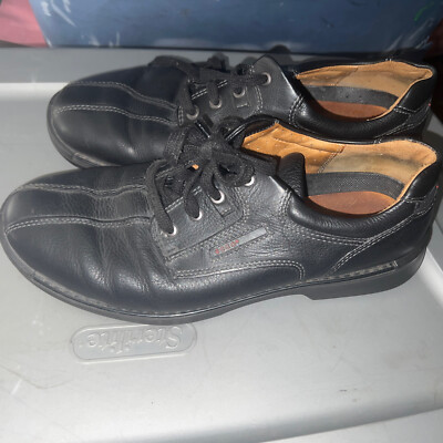 ECCO Men's Black Leather Casual Lace Up Oxford Dress Shoes Size EUR  46