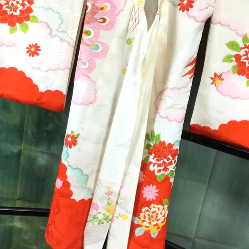 【Near Mint】Antique baby kimono, for girl, Childbirth , Newborn, baby Wrap, - Picture 6 of 9