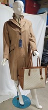 Nwt Facconable Womens Water-resistant Wool Coat Msrp $1,095