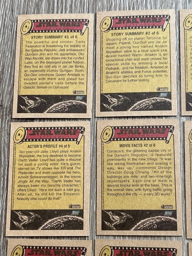 Star Wars Red Cards 2004 Topps Heritage Lot of 10 - Afbeelding 24 van 24
