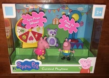 Peppa Pig Carnival Playtime Playset Toy Includes Peppa & George New