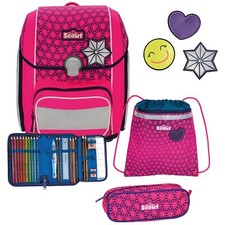Scout Genius Neon Safety DIN Schulranzen-Set 4tlg. #SCT-764102-DIN (pink glow)