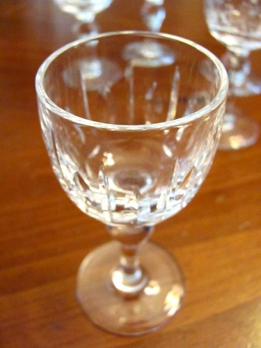 ELEGANT 'STUART' ENGLAND CRYSTAL 4 HAMPSHIRE 3 3/4"SHOT,CORDIAL,APERITIF GLASSES - Picture 7 of 8
