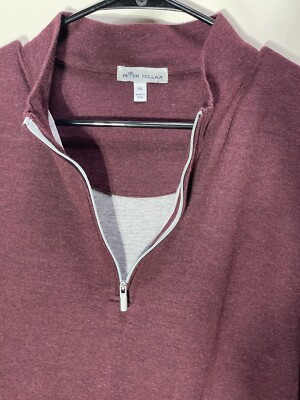 Peter Millar Crown Comfort 1/4 Zip Pullover Maroon Men s XL