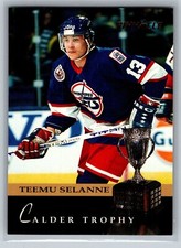 1993 Score Pinnacle Hockey #222 Calder Trophy Teemu Selanne