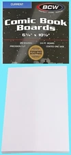 25 BCW CURRENT COMIC BOOK BACKING BOARDS Modern Storage White Acid Free
