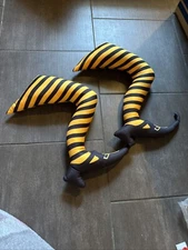 Plush Decoration Witches Legs, Striped Pattern 2 PCS Halloween Decor