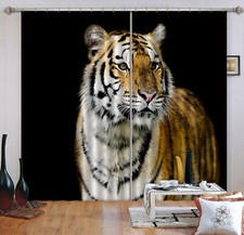 3D Tiger ZHUA3688 Animal Photo Curtain Window Blockout Fabric Amy 2023