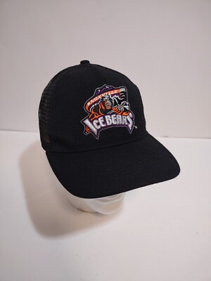 Knoxville Ice Bears Trucker Strap back Cap Black Mesh Back