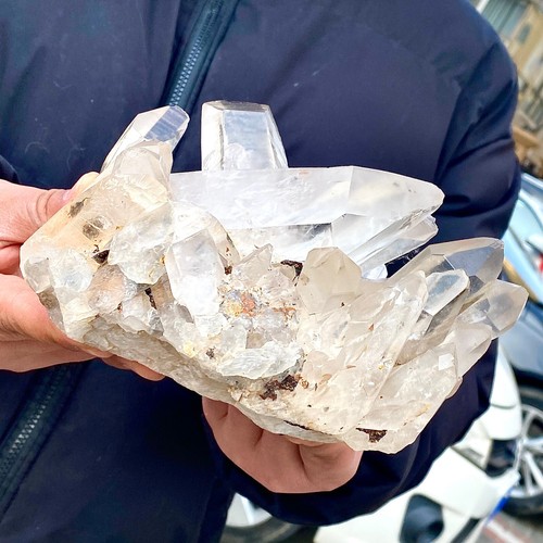 5.46LB Natural White Clear Quartz Mineral Specimen Crystal Cluster Reiki Decor - 第 1/11 張圖片