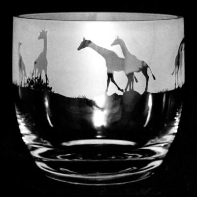 Candle Holder Decorated Giraffe Sandblast Tea Light Animal Ornament Gift Animo