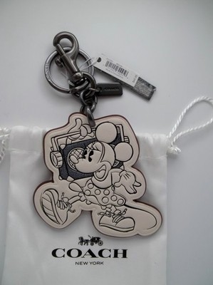 COACH   Women's Disney X Minnie Mouse Boom Box Keychain/Charm Chalk/Multi F27707