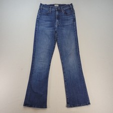 Mother The Hustler Ankle Jeans Womens 26 Blue Heirloom High Rise Flare Denim