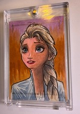 2025 Topps Disney Chrome 1/1 Original Elsa sketch / Veronica Louro Frozen 1 Of 1