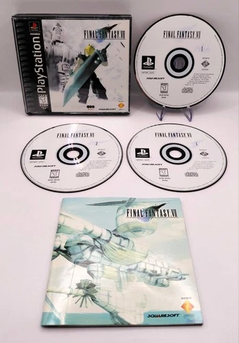 Final Fantasy VII 7 PlayStation 1 Complete CIB Black Label First Print Misprint
