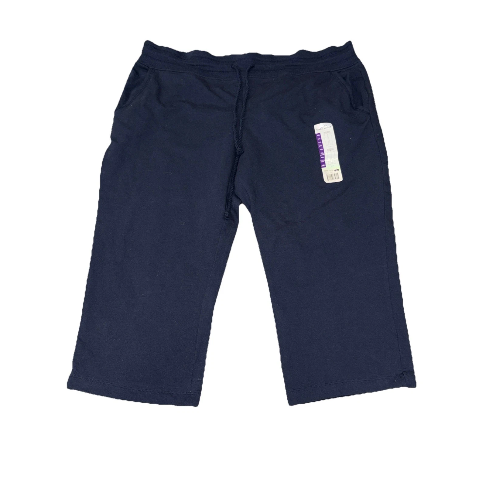 NWT women's Navy EDDIE BAUER Capri Pants Size XXL