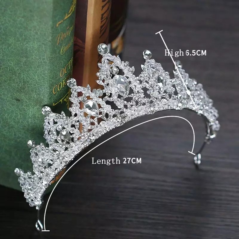 Adult or Child Silver Crown Tiara Queen Princess Quinceanera  display picture 2
