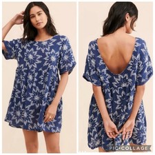 Free People Belezza Printed Cotton Dress Size Large