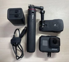GoPro Action Camera Set with Charger Battery USB Cable Handle Case Black