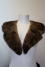 Women's Mink Fur Collar Coat Raincoat Detachable MINT 