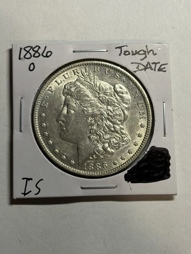 1886-O $1 MORGAN SILVER DOLLAR NICE AU+ TOUGHER DATE