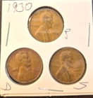 1930 P, D, S Lincoln Wheat Cent, Penny, Fine