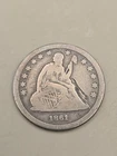 1861 Seated Liberty Silver Quarter 25c - Philadelphia Mint