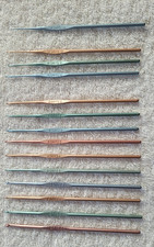 Pre-owned Metal Set of 14 Dritz Crochet Hooks 00-8, 10,11,12, and 14