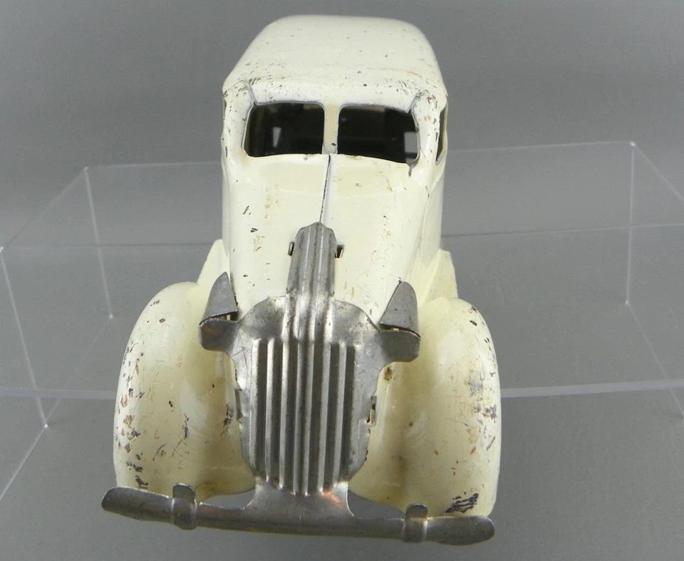 Juguetes Wyandotte de colección de 1930 11" acero prensado metal hojalata ambulancia ruedas de madera Foto 3 de 4