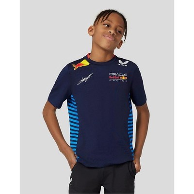 Castore Red Bull Racing Sergio Perez Kinder Team F1 T-Shirt Trikot Jersey 