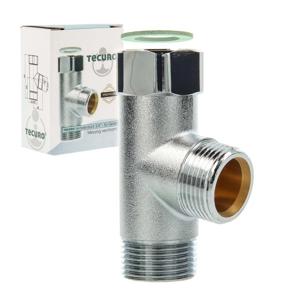 Tecuro VerteilerstüCk 3/4 Zoll - FüR GeräTe, Ms-Verchromt-image