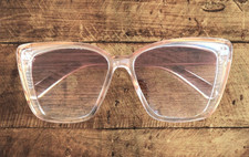 Peach Cat Eye Sunglasses Retro Vintage Fashion Next Day Shipping