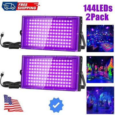 2Pcs UV Black Light 150W Bar UV LED Stage Blacklight Party DJ Club Halloween
