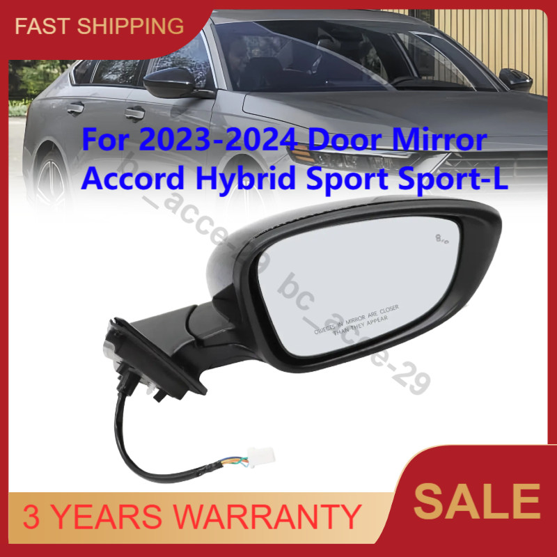 For 2023-2024 Door Mirror Accord Hybrid Sport Sport-L With Blind Spot Right Side
