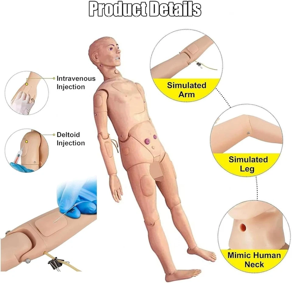 Maniquí de Atención al Paciente, Enfermería Ciencias Médicas Escuela Formación Modelo de Enseñanza Foto 3 de 4