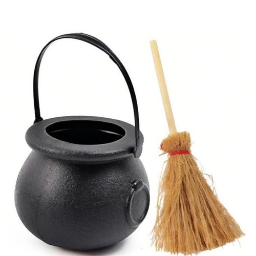 24PCS Mini Cauldrons and Witch Brooms Set for Halloween For Kids Parties - Picture 7 of 12