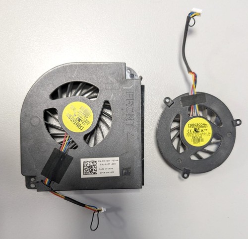 Dell Precision M6500 Lüfter Kühler Cooling Fan 0W227F 2 Stück