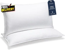 Bed Pillows King Size Set of 2 down Alternative Bedding Gel Cooling Big Pillow