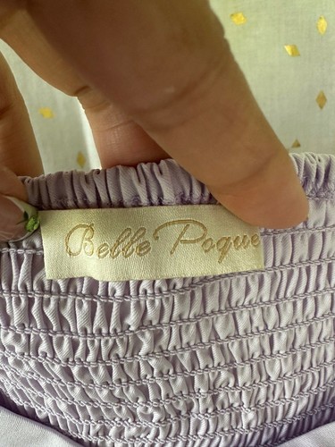 Belle Poque Women's Puff Short Sleeve Sweetheart Neck Swing A-Line Flare Dress M - Picture 7 of 10