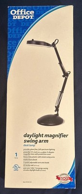 Office Depot Item #135-512 | Daylight Magnifier Swing Arm Desk Lamp
