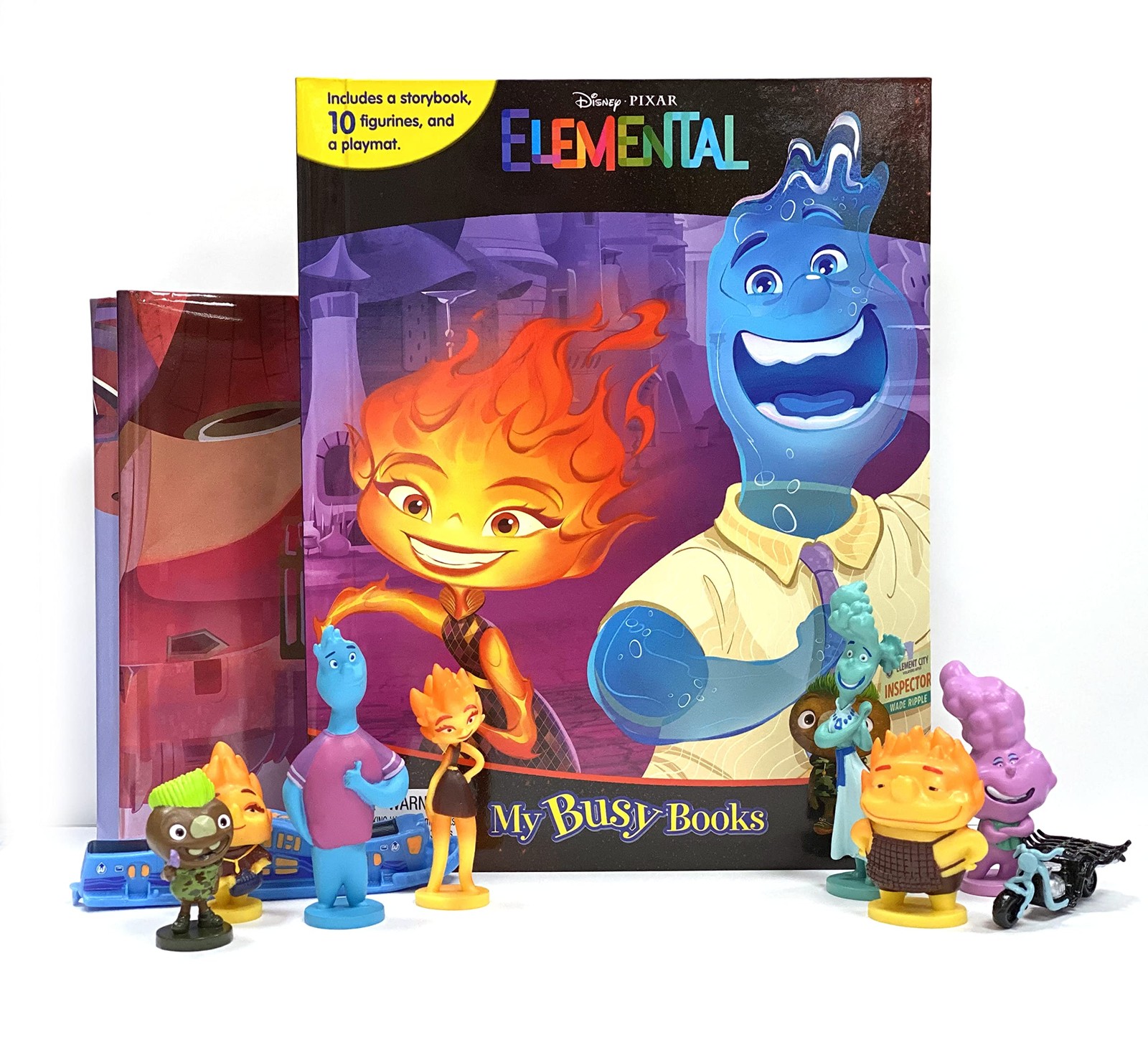 Disney / Pixar Elemental My Busy Books - Storybook, 10 figurines, playmat
