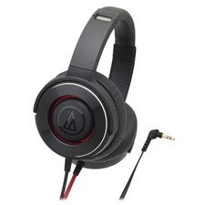 Audio Technica ATH-WS550BRD Solid Bass Portable Headphones - Black Red, New