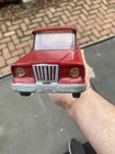 Vintage Tonka Jeep Pickup Pick-Up Truck 9” Pressed Steel 1960’s Stamped Red